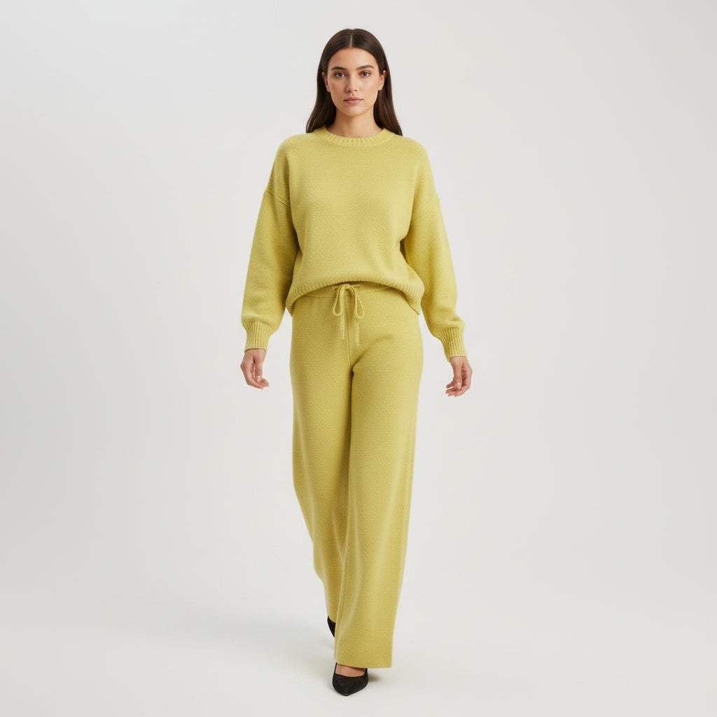 Women’s Seed Stitch Sweater Two-Piece Set for Effortless Style-B Unique Fashions