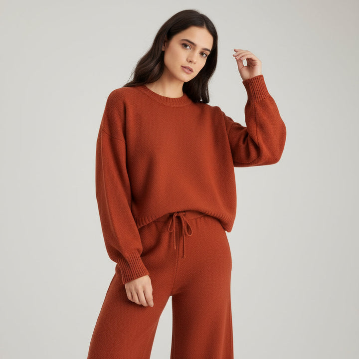 Women’s Seed Stitch Sweater Two-Piece Set for Effortless Style-B Unique Fashions