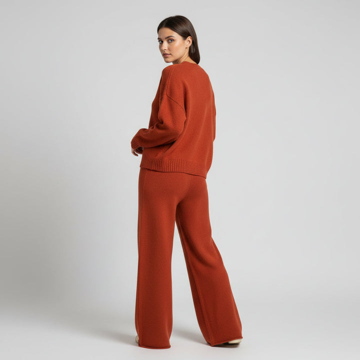 Women’s Seed Stitch Sweater Two-Piece Set for Effortless Style-B Unique Fashions