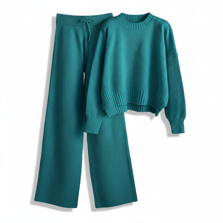 Women’s Seed Stitch Sweater Two-Piece Set for Effortless Style-B Unique Fashions