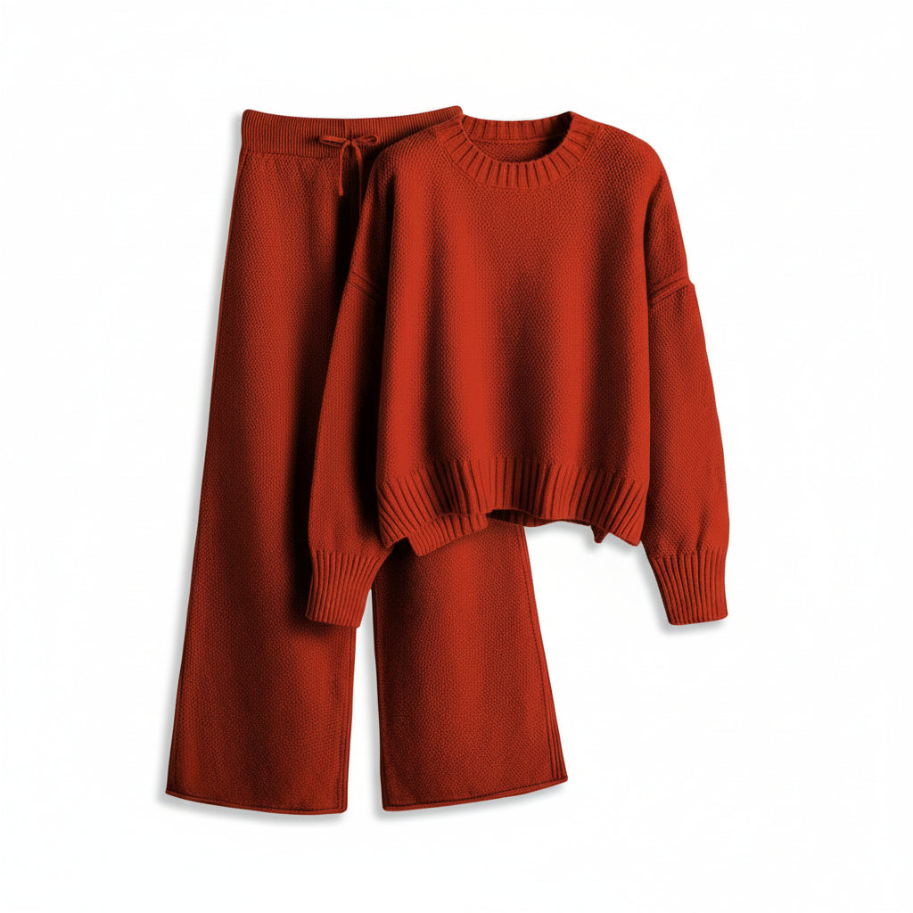 Women’s Seed Stitch Sweater Two-Piece Set for Effortless Style-B Unique Fashions