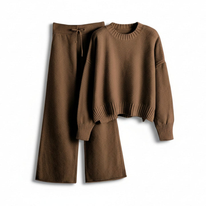 Women’s Seed Stitch Sweater Two-Piece Set for Effortless Style-B Unique Fashions
