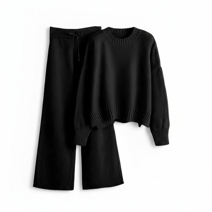 Women’s Seed Stitch Sweater Two-Piece Set for Effortless Style-B Unique Fashions