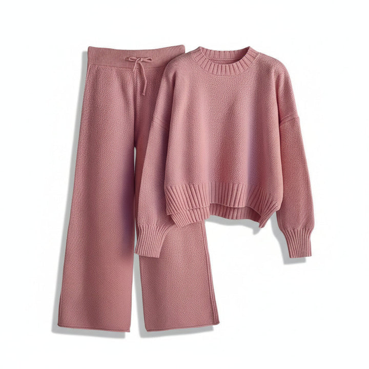 Women’s Seed Stitch Sweater Two-Piece Set for Effortless Style-B Unique Fashions