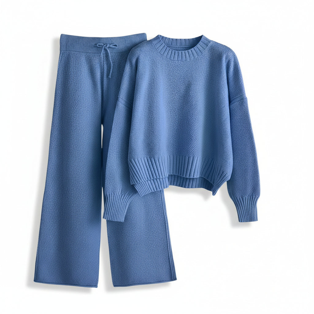 Women’s Seed Stitch Sweater Two-Piece Set for Effortless Style-B Unique Fashions