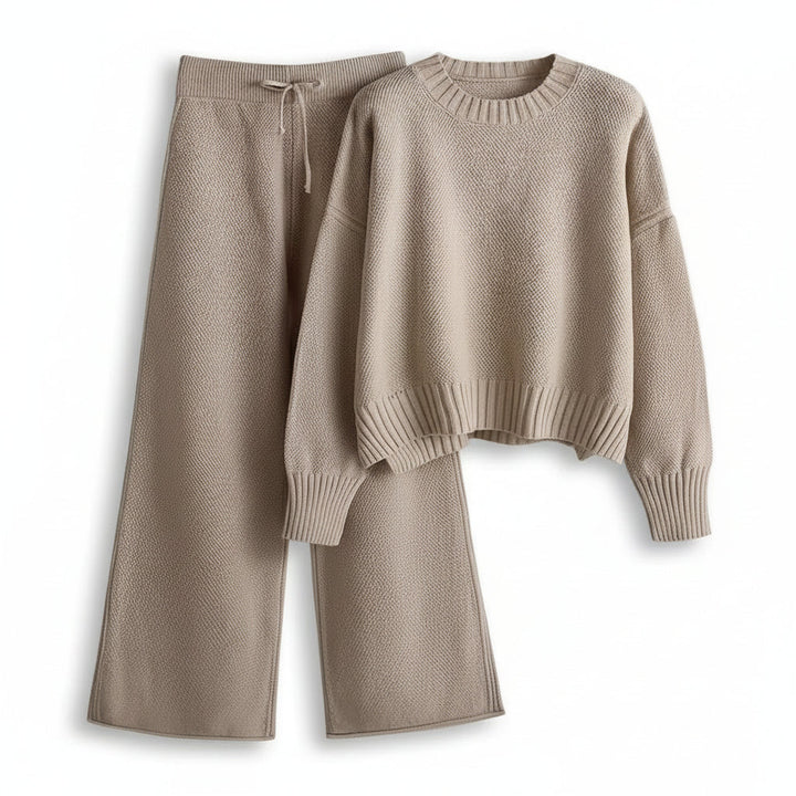 Women’s Seed Stitch Sweater Two-Piece Set for Effortless Style-B Unique Fashions