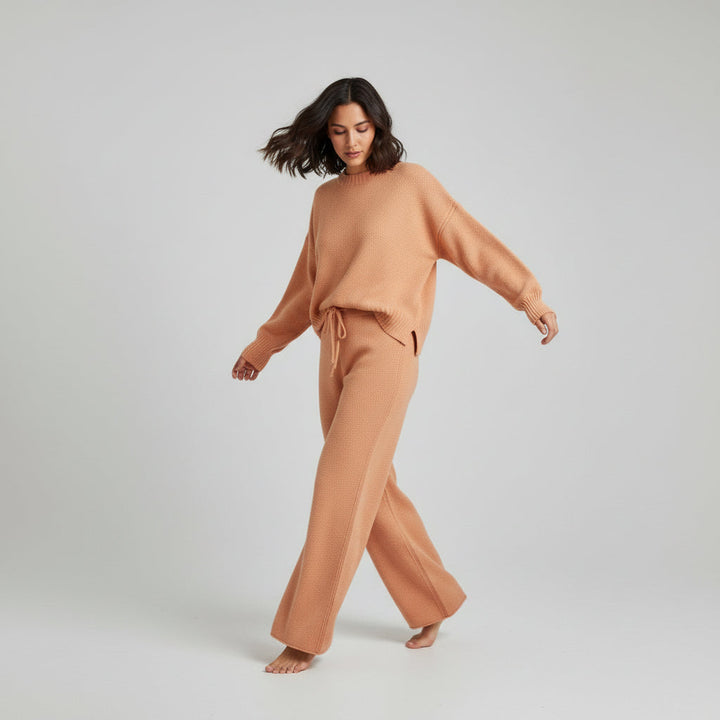 Women’s Seed Stitch Sweater Two-Piece Set for Effortless Style-B Unique Fashions