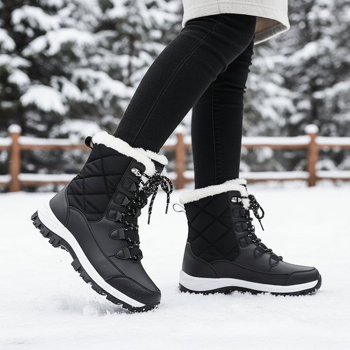 Women’s Thermal Winter Boots with Faux Fur Lining for Cold Weather-B Unique Fashions