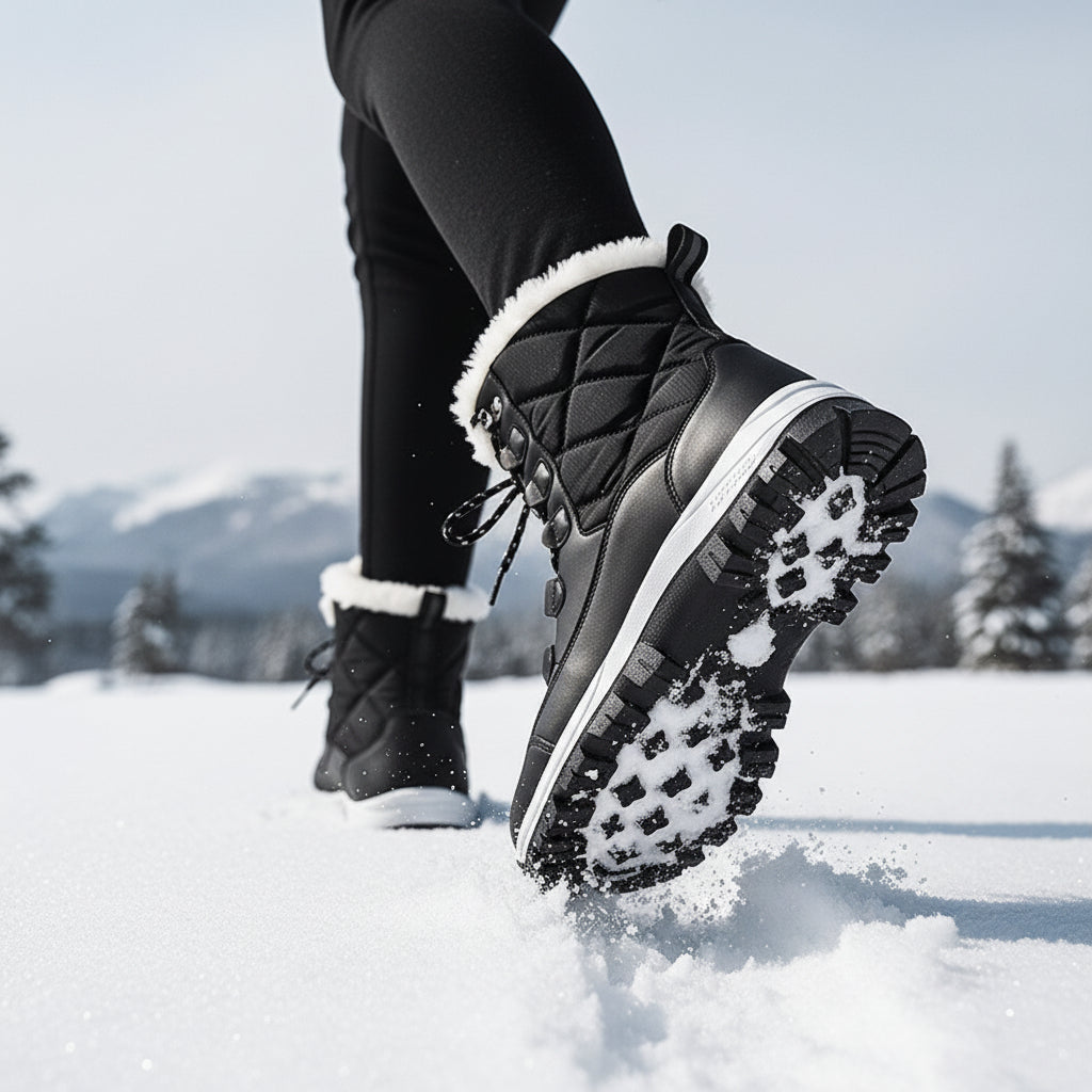 Women’s Thermal Winter Boots with Faux Fur Lining for Cold Weather-B Unique Fashions
