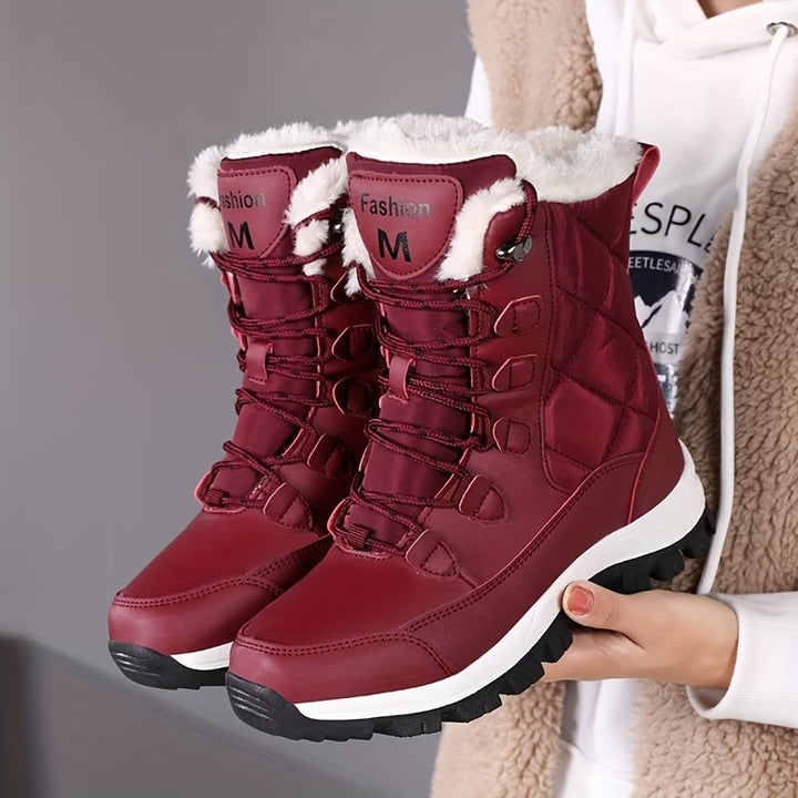 Women’s Thermal Winter Boots with Faux Fur Lining for Cold Weather-B Unique Fashions