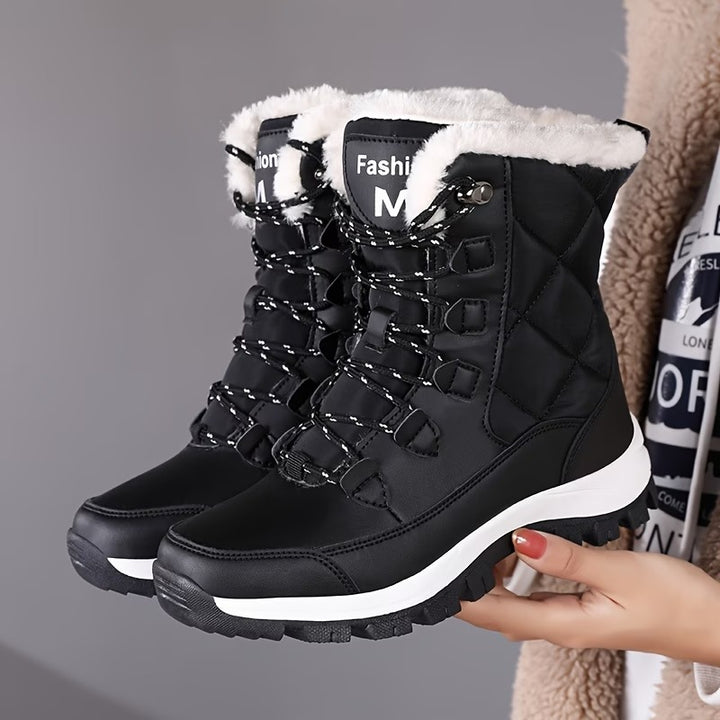 Women’s Thermal Winter Boots with Faux Fur Lining for Cold Weather-B Unique Fashions