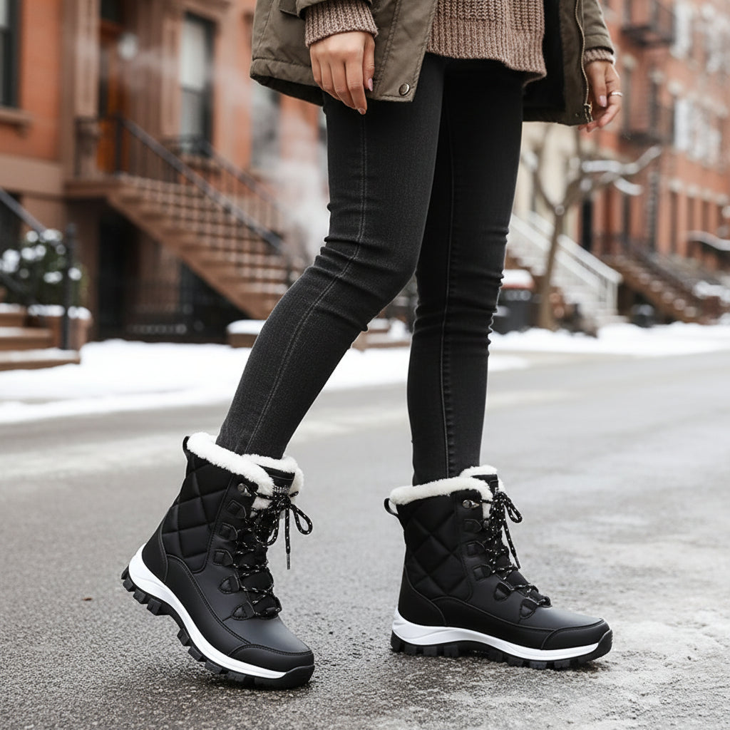Women’s Thermal Winter Boots with Faux Fur Lining for Cold Weather-B Unique Fashions