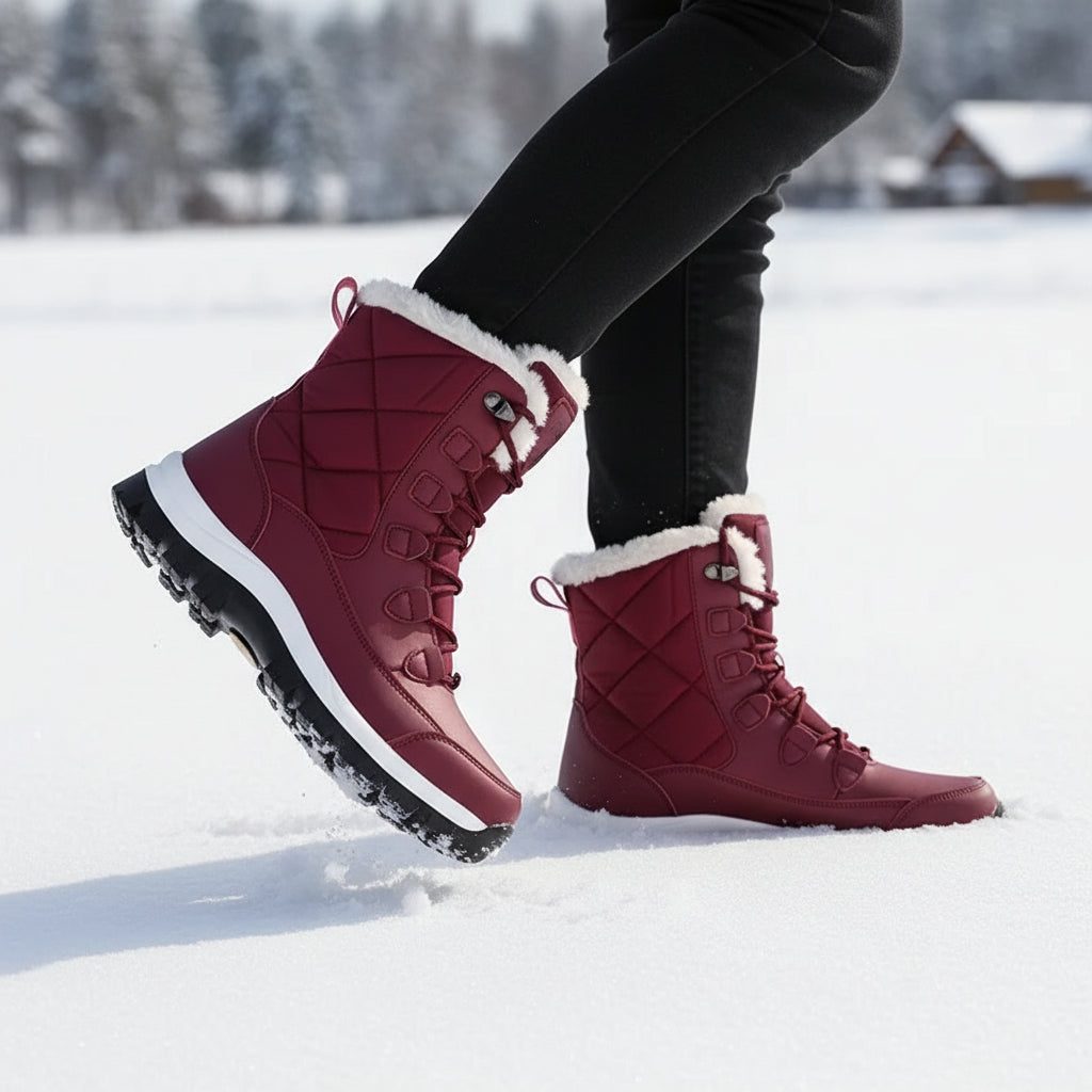 Women’s Thermal Winter Boots with Faux Fur Lining for Cold Weather-B Unique Fashions