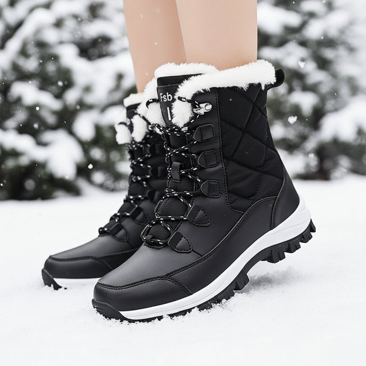 Women’s Thermal Winter Boots with Faux Fur Lining for Cold Weather-B Unique Fashions