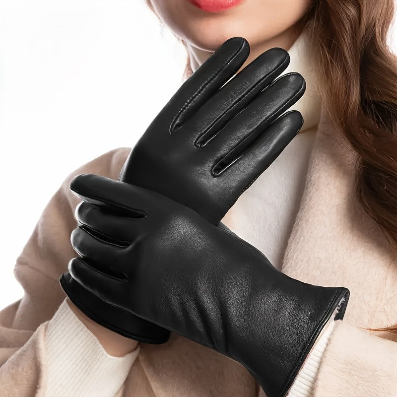 Women’s Warm Fleece-Lined Winter Gloves-B Unique Fashions