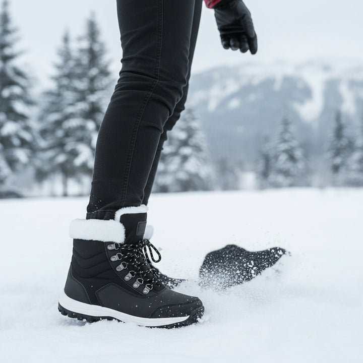 Women's Winter Snow Boots High-Top Hiking Boots Non-Slip Sole-B Unique Fashions