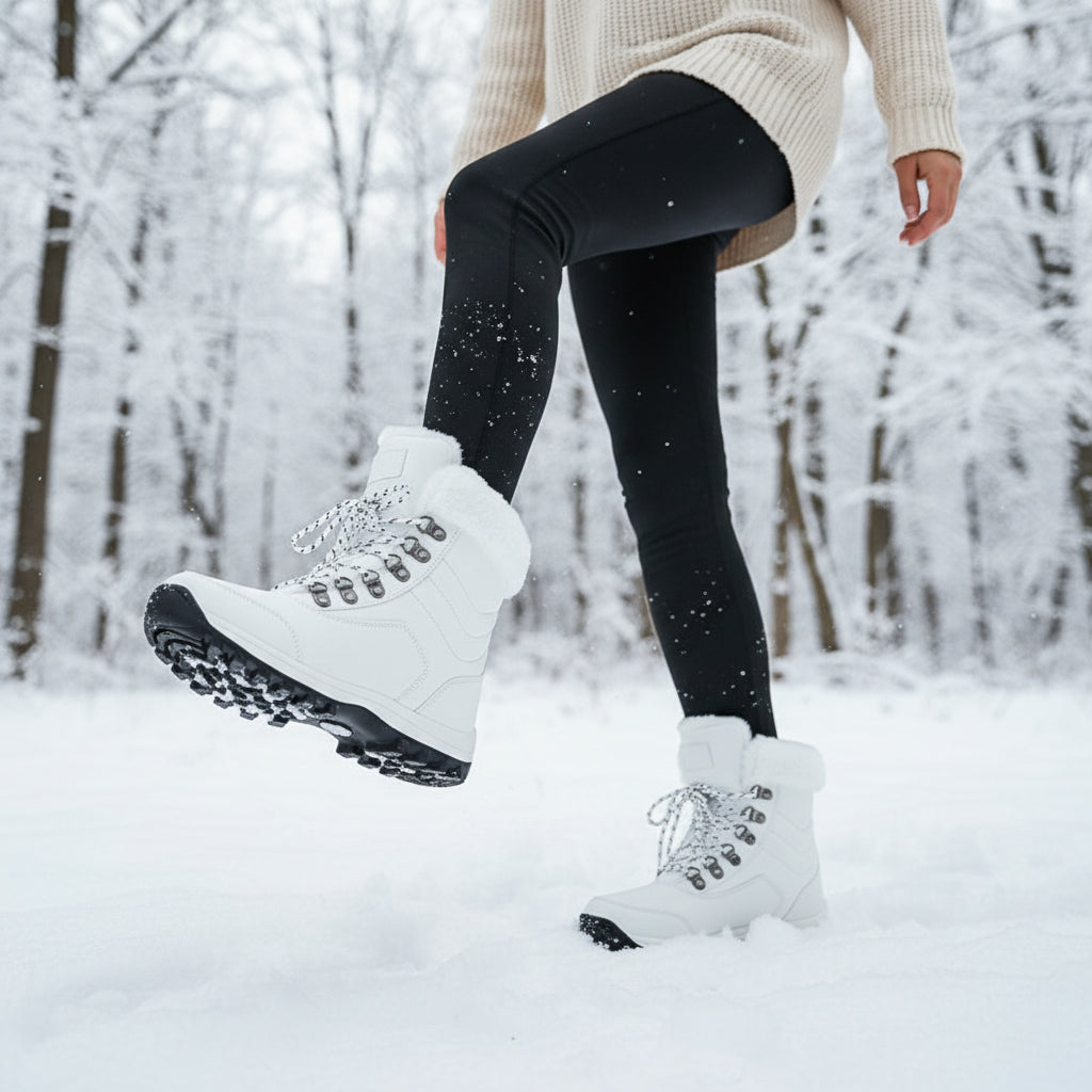 Women's Winter Snow Boots High-Top Hiking Boots Non-Slip Sole-B Unique Fashions