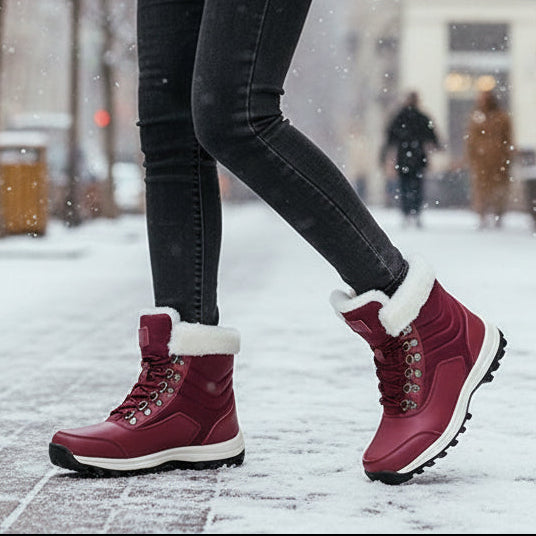 Women's Winter Snow Boots High-Top Hiking Boots Non-Slip Sole-B Unique Fashions