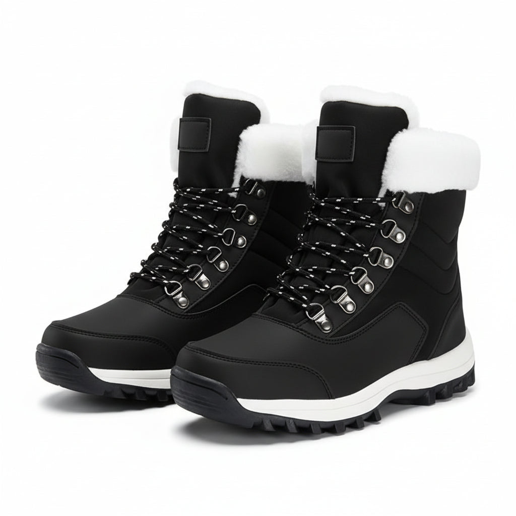 Women's Winter Snow Boots High-Top Hiking Boots Non-Slip Sole-B Unique Fashions