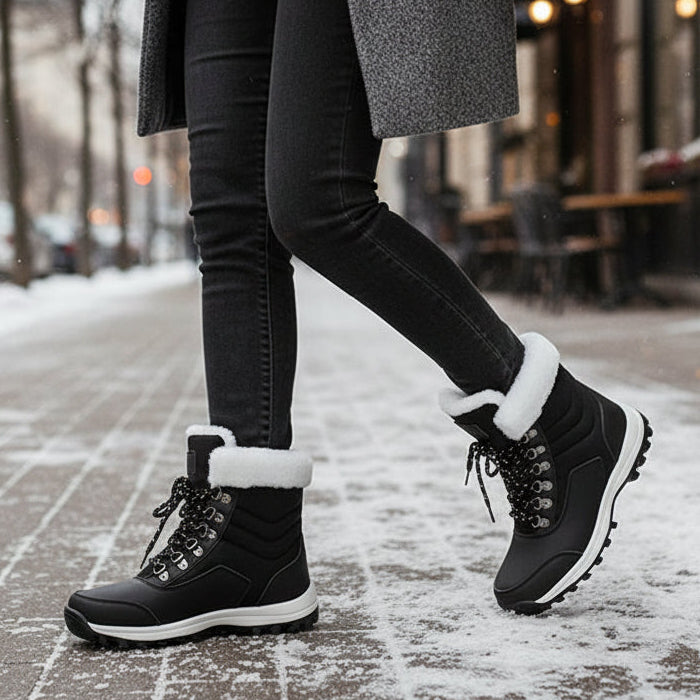 Women's Winter Snow Boots High-Top Hiking Boots Non-Slip Sole-B Unique Fashions