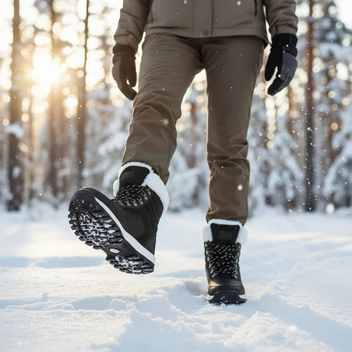 Women's Winter Snow Boots High-Top Hiking Boots Non-Slip Sole-B Unique Fashions