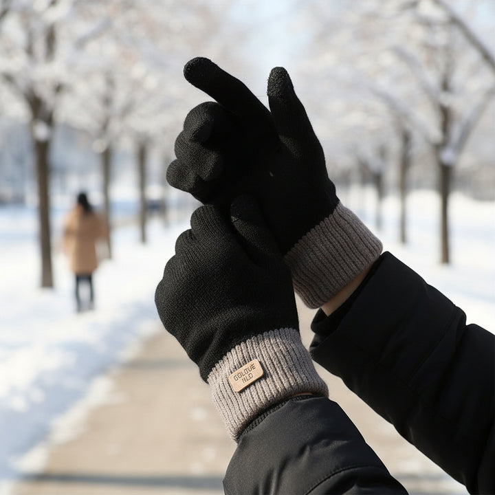 Women's Winter Thermal Gloves Thick Warm Gloves Elastic Cuffs-B Unique Fashions