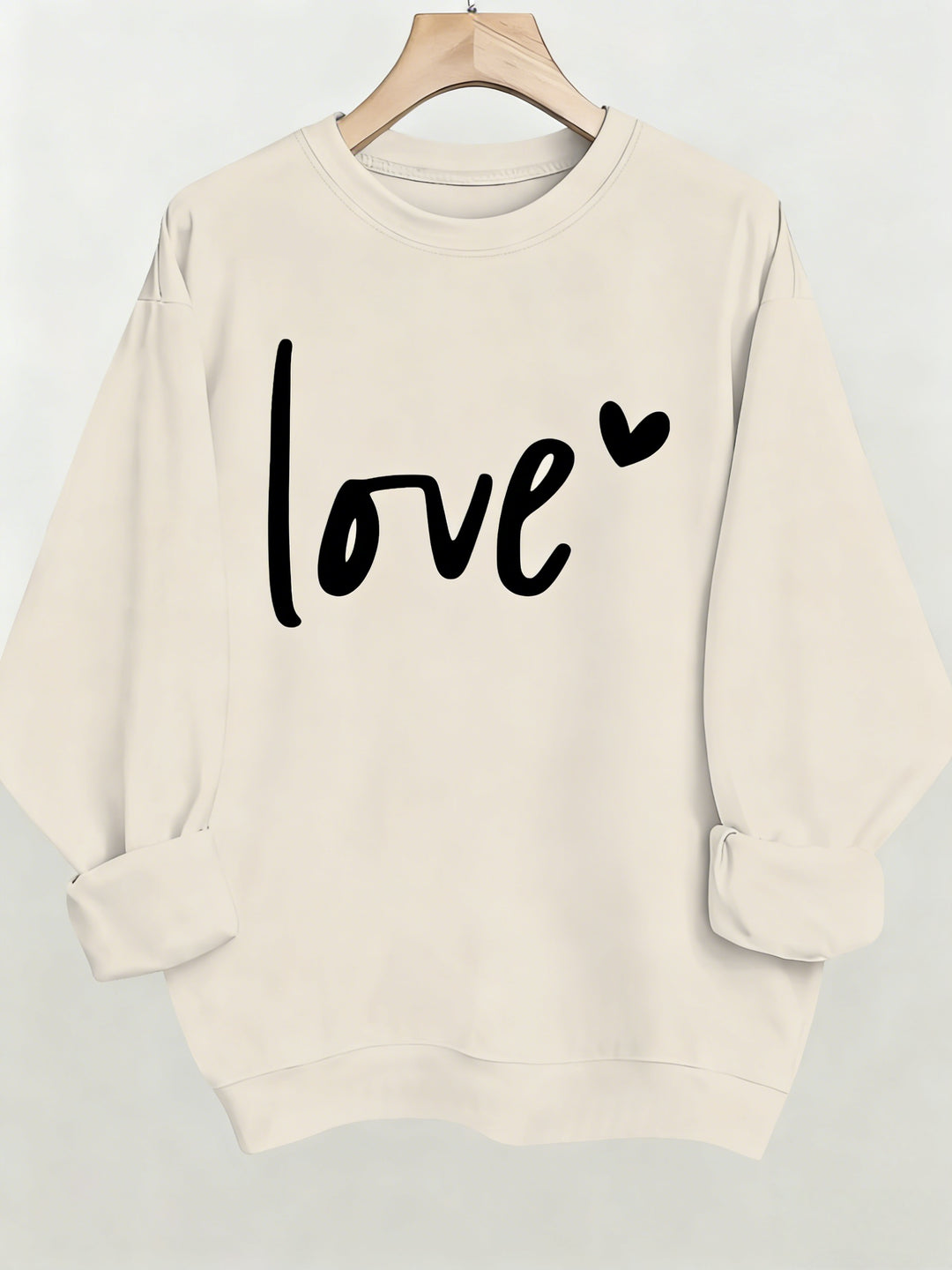 Women's Casual Fashion Sweatshirt Crew Neck Letter Pattern