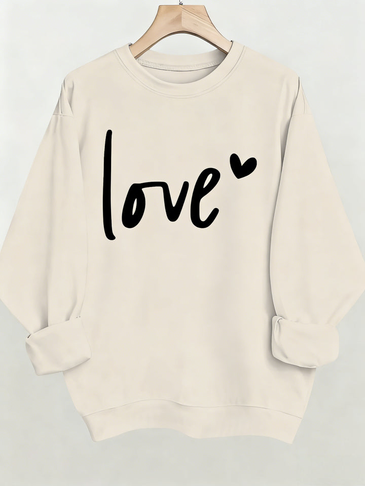 Women's Casual Fashion Sweatshirt Crew Neck Letter Pattern
