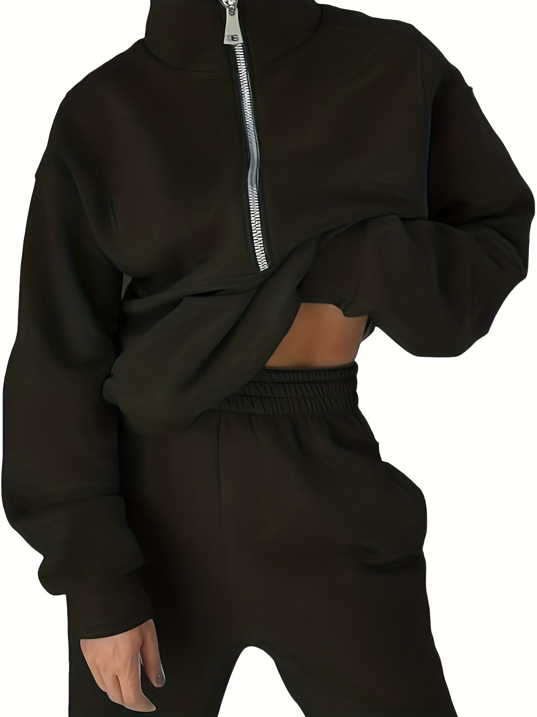 Women's Winter Sweater and Pants Set, Fleece Activewear Two-Piece