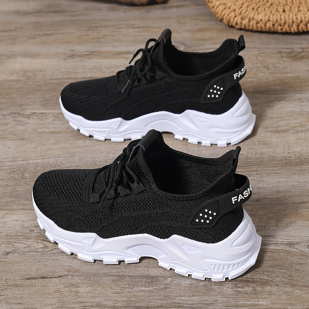 Women's Fashion Knit Sneakers Casual Lightweight Walking Shoes