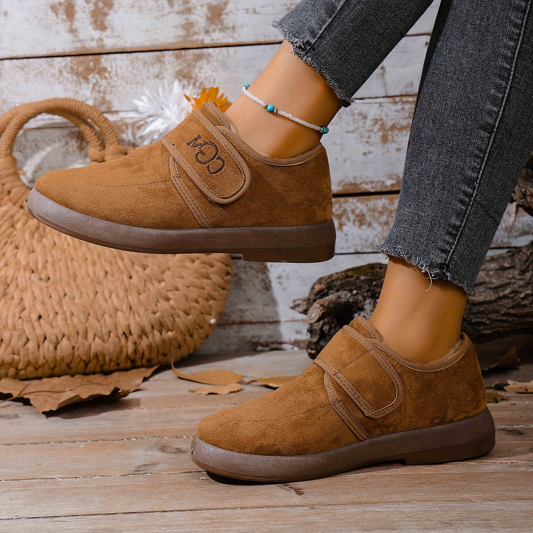 Women's Winter Ankle Boots Slip-On Flat Design Cold-Resistant Footwear