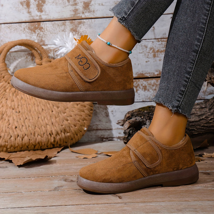 Women's Winter Ankle Boots Slip-On Flat Design Cold-Resistant Footwear