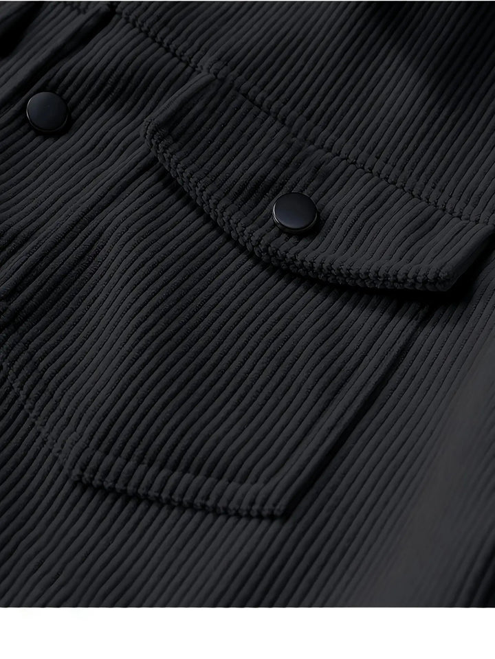 Men's Windproof Winter Jacket Heavy-Duty Coat with Collar and Pocket
