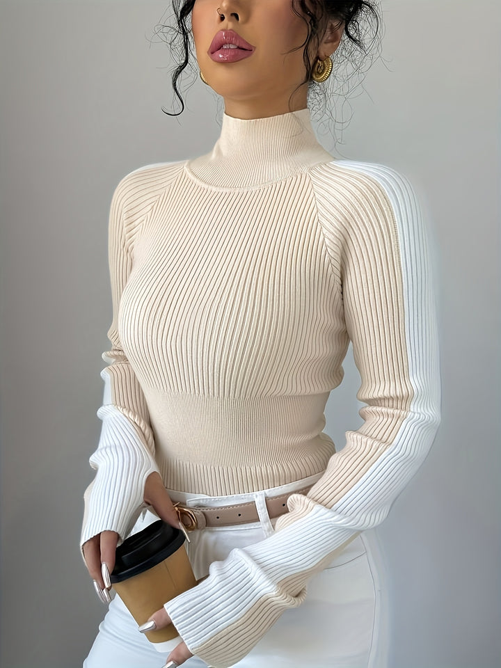 High Neck Turtleneck Layering Top for Fall Winter