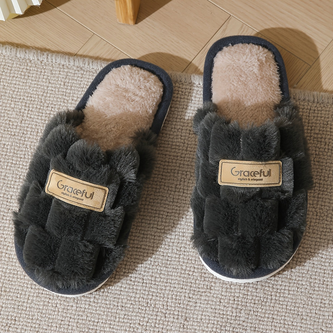 Cozy Plush Indoor Slippers for Women, Warm and Comfortable Footwear