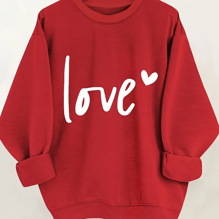 Women's Casual Fashion Sweatshirt Crew Neck Letter Pattern