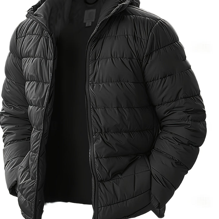 Men's Hooded Windproof Quilted Jacket