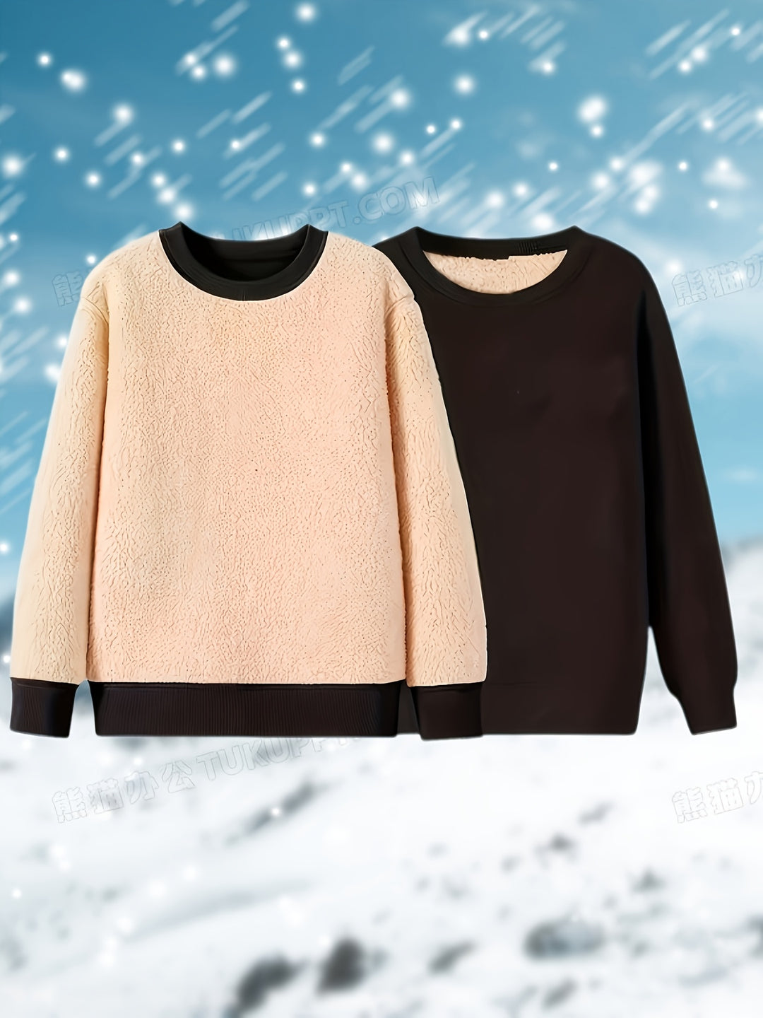 Men's Heavyweight Winter Pullover Sweater with Warm Lining