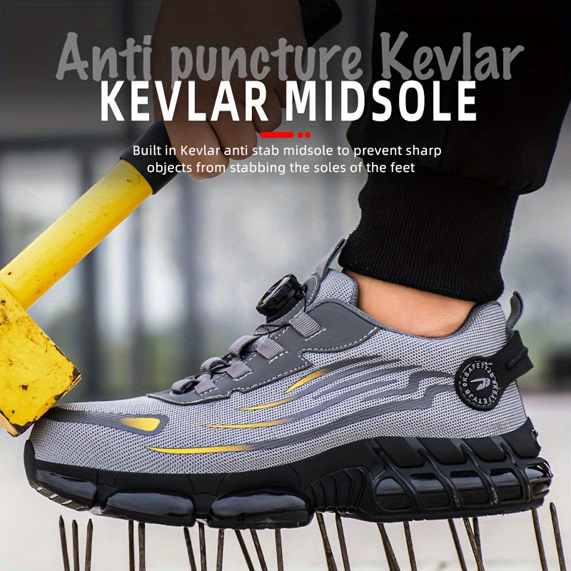 Buttoned Safety Shoes Anti-Crush Anti-Puncture Comfortable Breathable