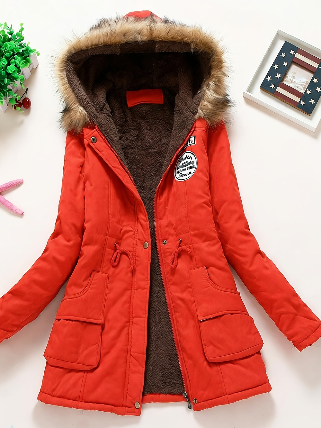 Women's Winter Padded Coat Jacket Mid-Length Thickened Outerwear