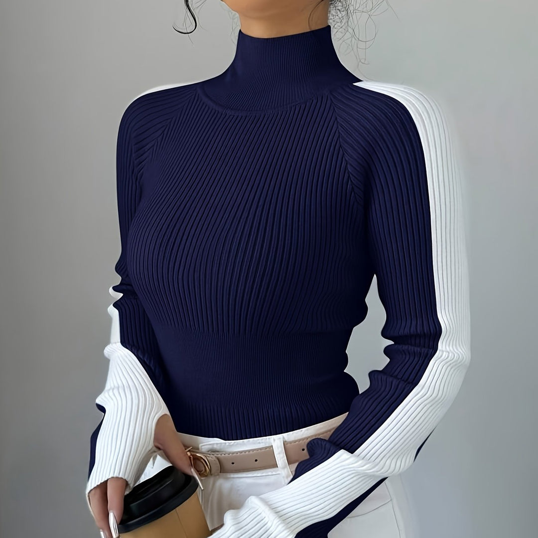 High Neck Turtleneck Layering Top for Fall Winter