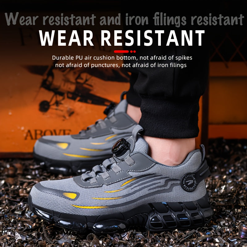Buttoned Safety Shoes Anti-Crush Anti-Puncture Comfortable Breathable