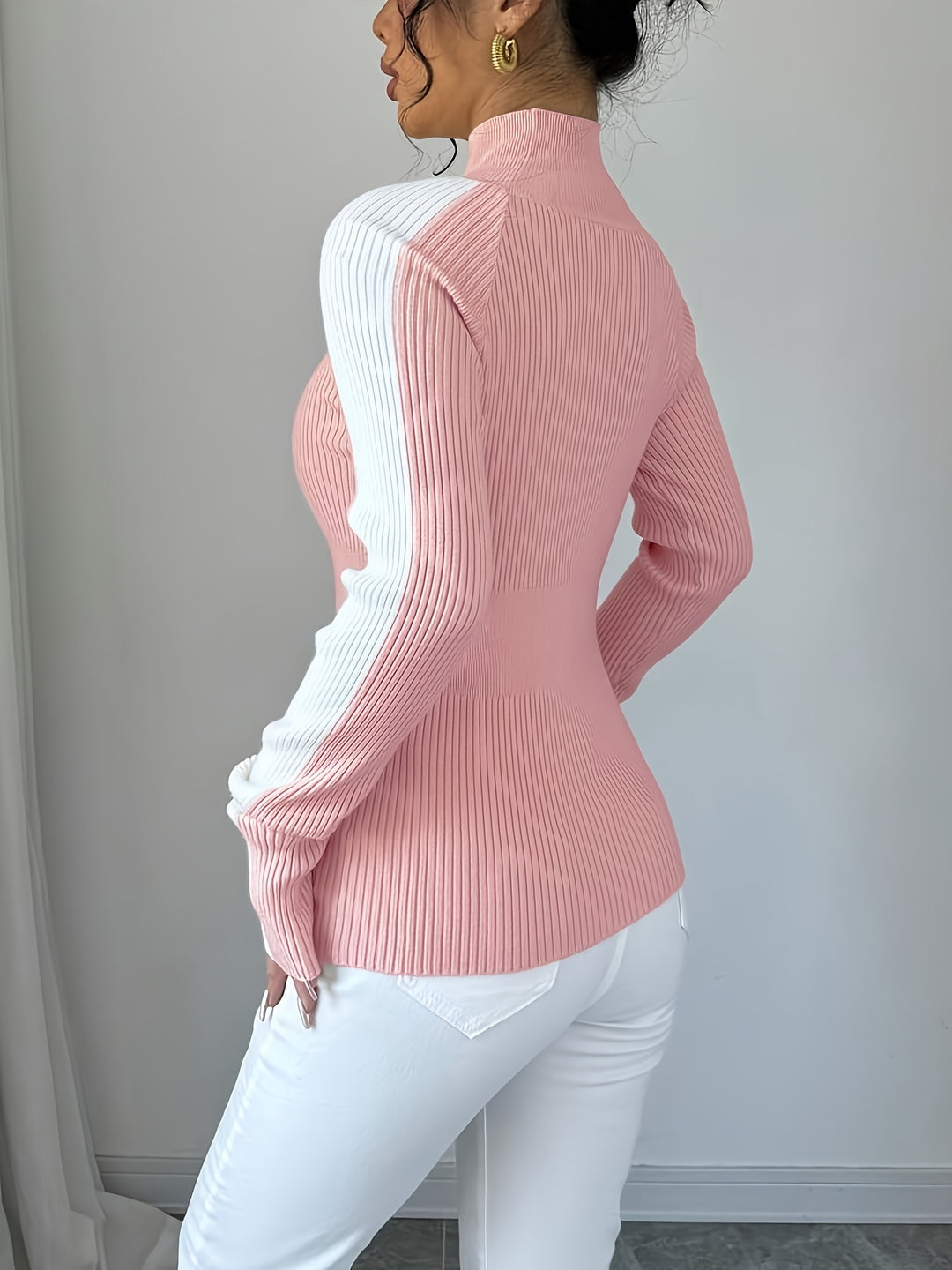 High Neck Turtleneck Layering Top for Fall Winter