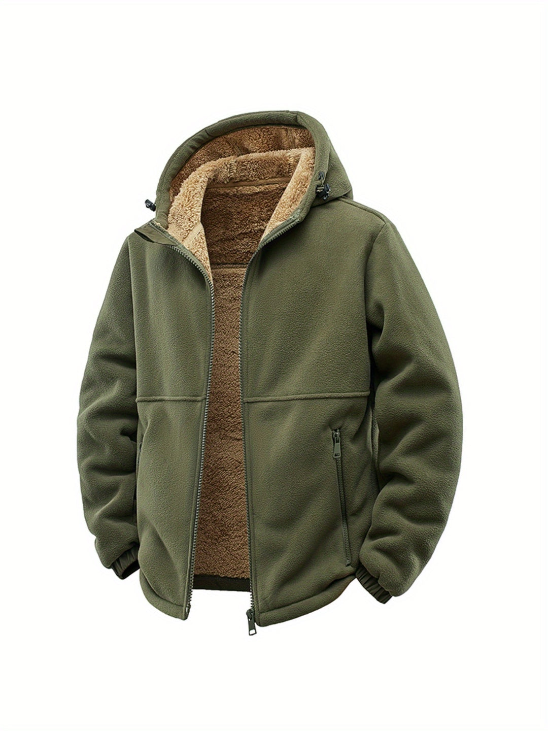 Men's Hooded Cardigan Jacket for Cold Weather