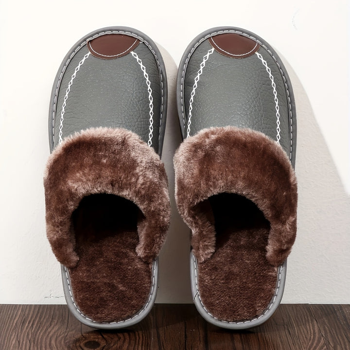 Men's Slip-On Slippers Indoor Comfort Soft Sole Winter House Shoes
