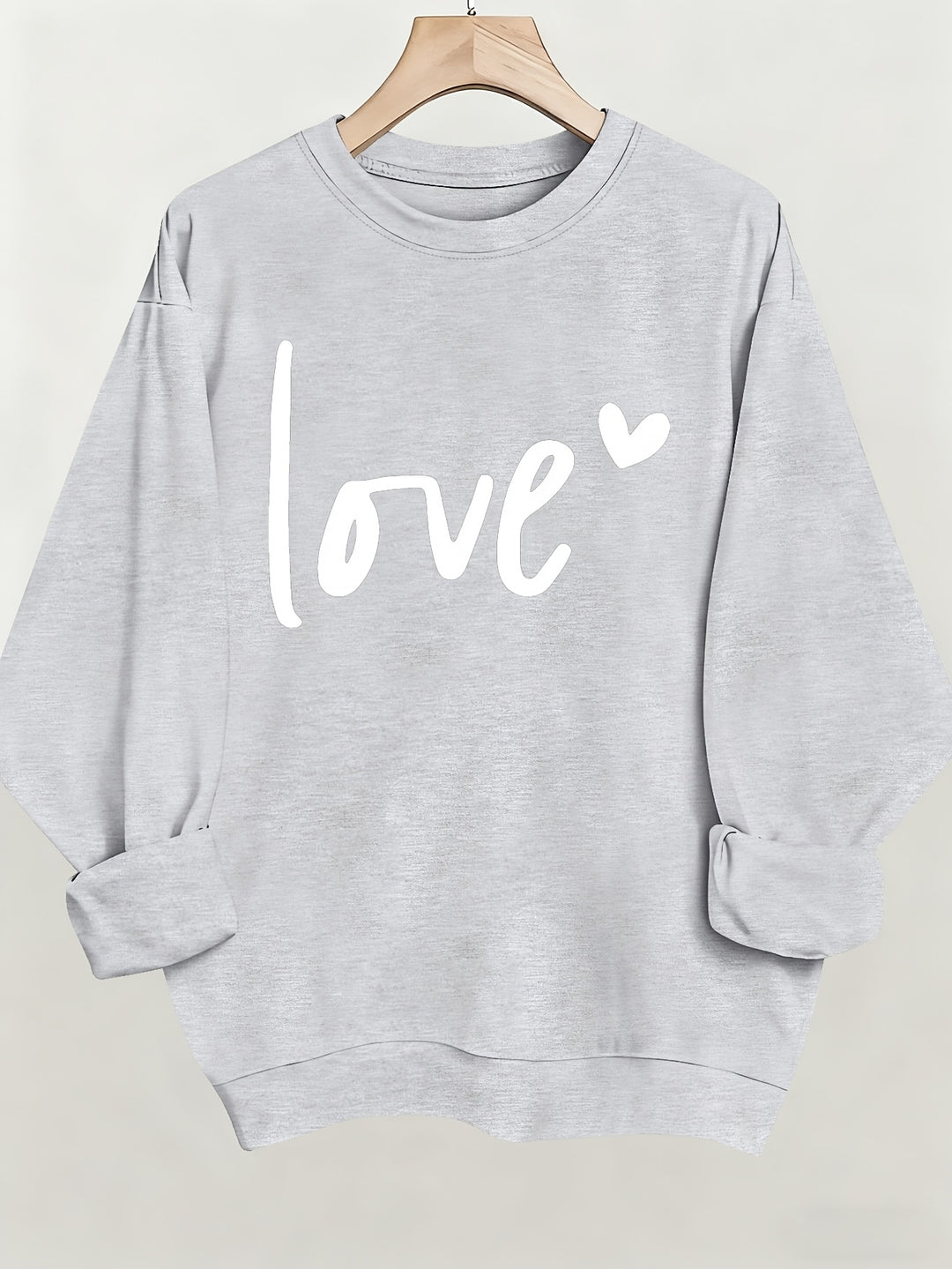 Women's Casual Fashion Sweatshirt Crew Neck Letter Pattern