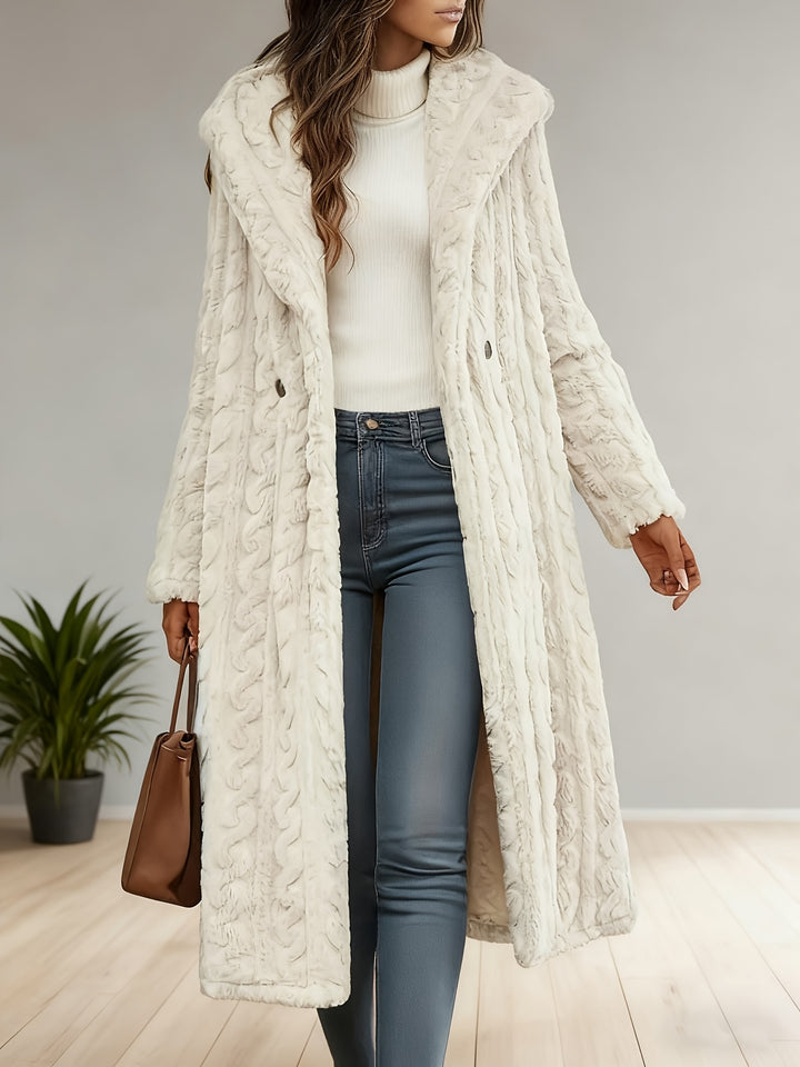 Elegant Women's Long Cardigan Stylish Outer Bathrobe Mid-Length Coat