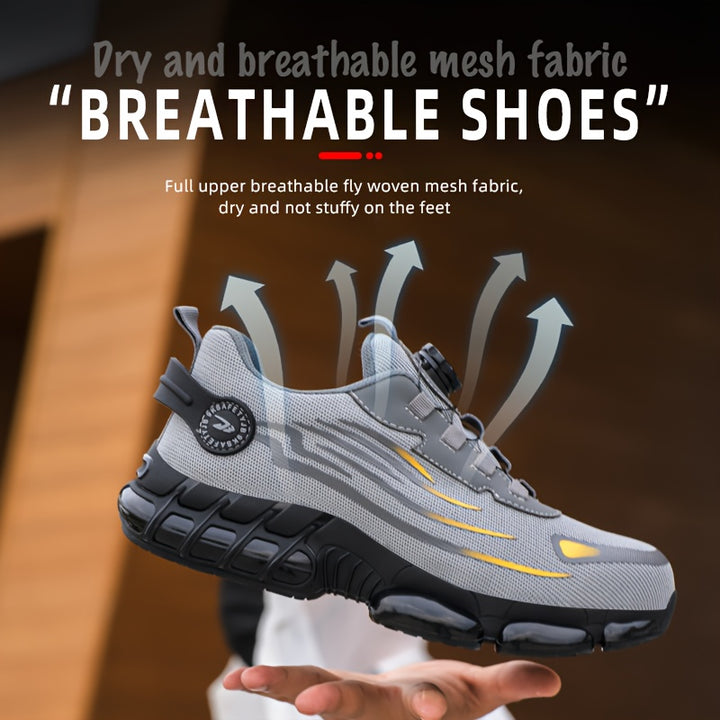 Buttoned Safety Shoes Anti-Crush Anti-Puncture Comfortable Breathable