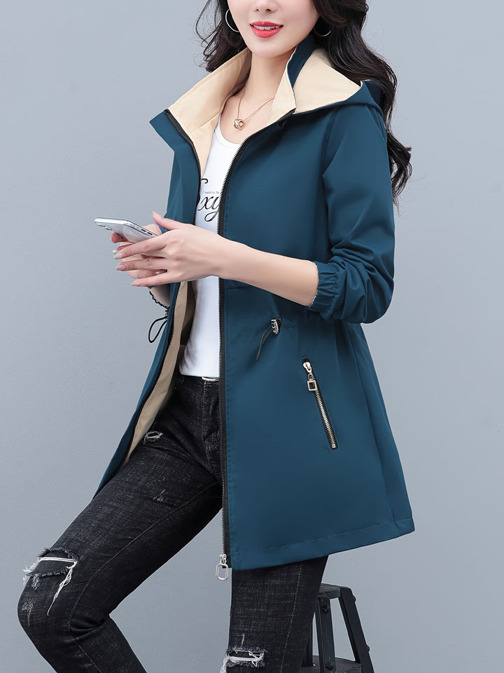 Double-sided Wearable Windbreaker Jacket Women's Fashionable Coat