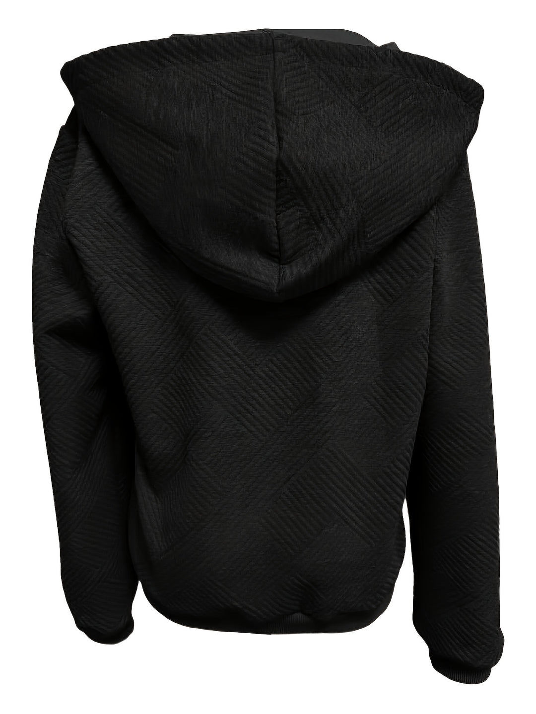Stylish Elegant Casual Jacket Zippered Drawstring Hooded Cardigan